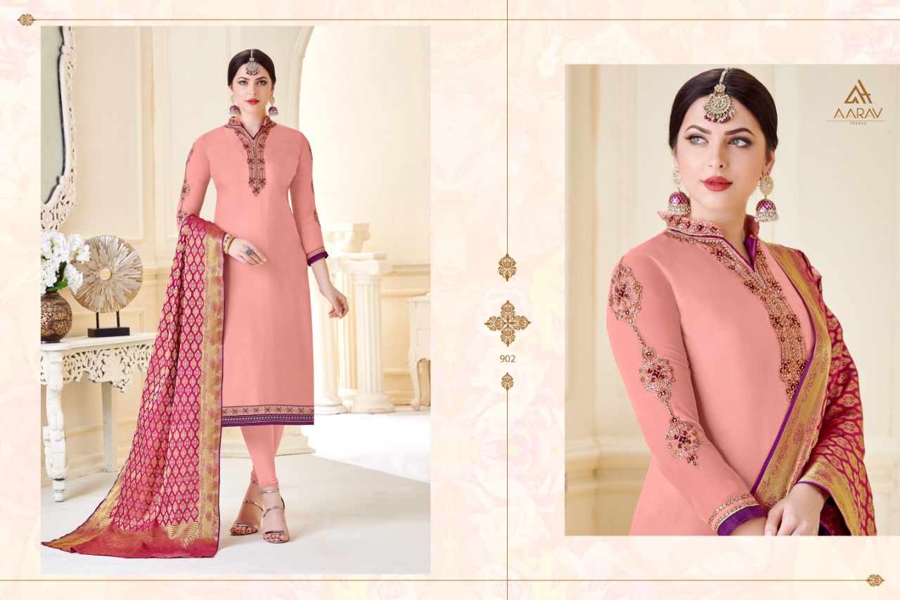 Aarav Trendz Designer Aarav Banarasi Vol-1 Salwar Suits Aarav Trendz Designer Aarav Banarasi Vol-1 Salwar Suits